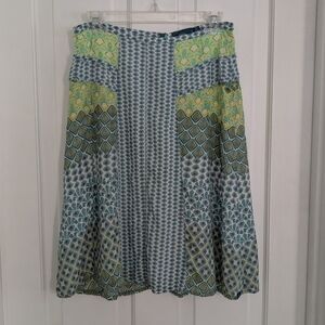 Prana Dragonfly Isadora Skirt SIZE 2‎ Patchwork Festival Boho Hippie Fairy Women